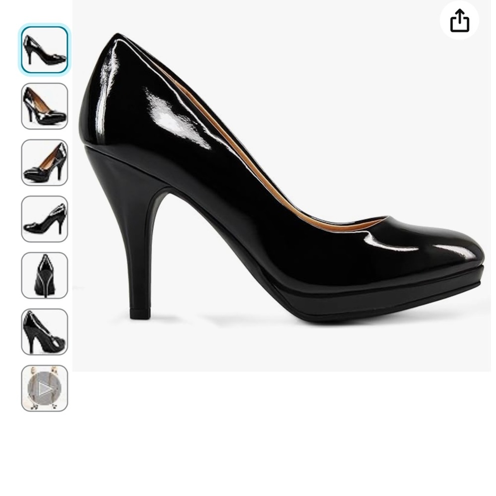 Marco Republic Rome patent comfort heels black 5
